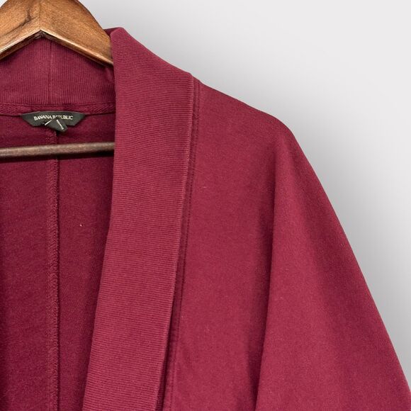 Banana Republic Factory Open Circular Cardigan Women M Red Long Sleeve Knit F02 - Picture 2 of 11